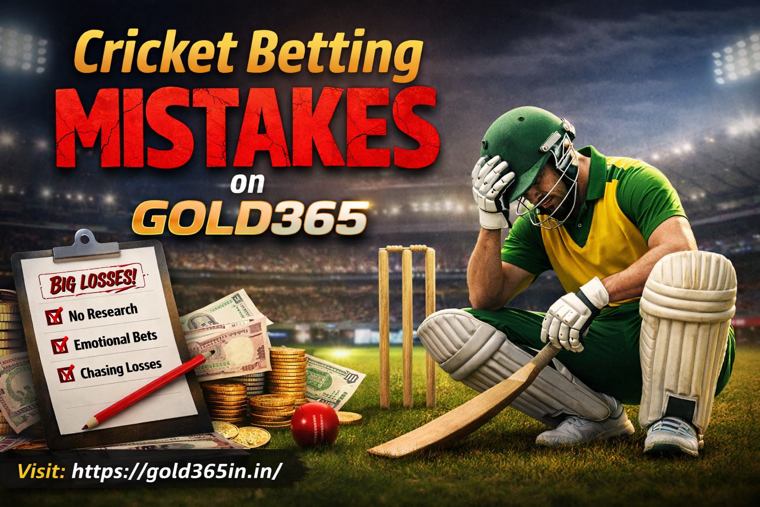 cricket betting mistakes on Gold365